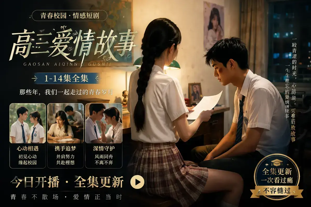 《AI短剧：B中爱情故事》1080P中字完整版-心动篇重逢篇全集高清在线-免费看百度网盘高速下载-AI短剧资源